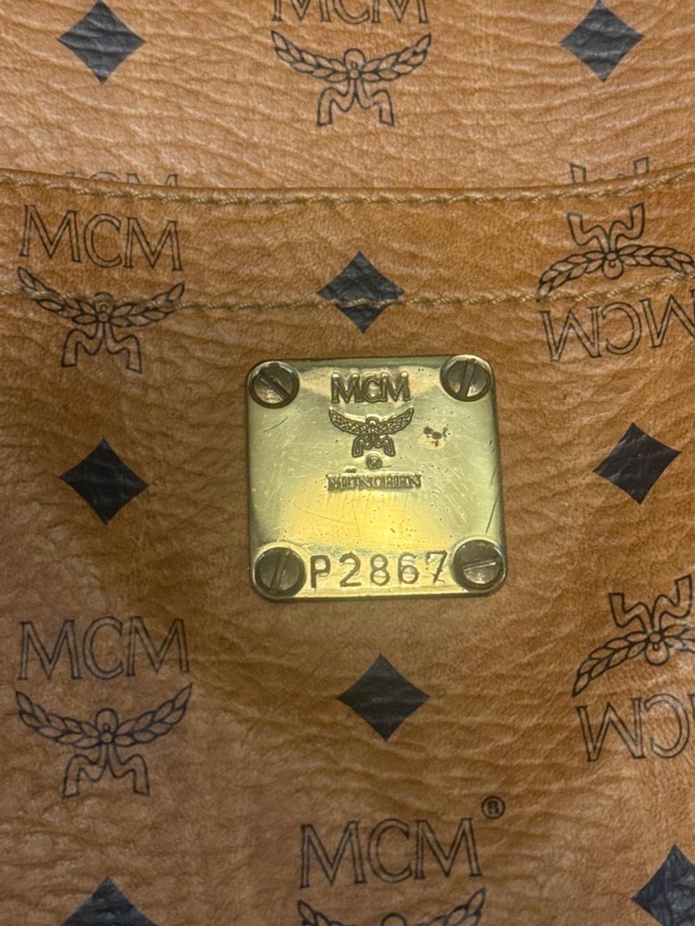MCM Cognac Visetos Shoulder Bag - Picture 2 of 10